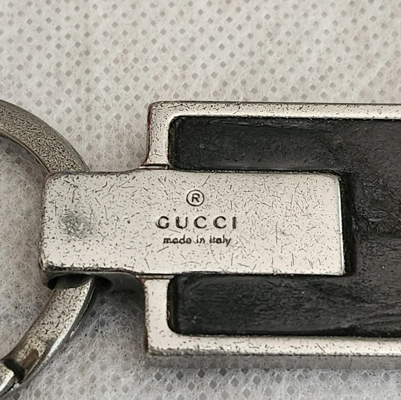 Gucci Leather/Palladium Keychain - Picture 4 of 6